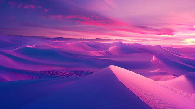 The golden hues of the setting sun painted the desert landscape in a breathtaking spectacle, casting long shadows across the endless dunes