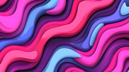 Abstract Wavy Background with Pink  Purple  and Blue Colors