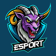 esport gaming logo head goat