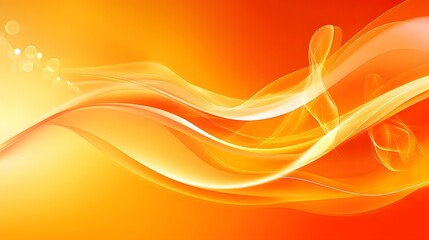 Abstract Orange and Yellow Wave Background