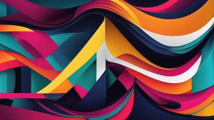 Abstract colorful wave patterns creating a dynamic and modern visual effect.