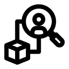 needfinding, customer research, customer analysis, product analysis, product research, product outline icon