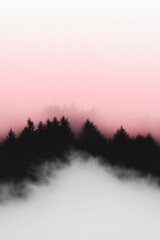 Fototapeta premium A gentle mist gradient background fading from soft gray to light pink creating a peaceful and calming atmosphere perfect for minimalist or soothing designs