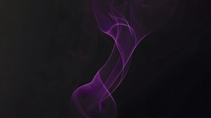 Obraz premium Abstract Purple Smoke Swirls on Black Background