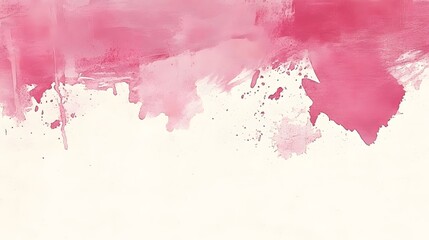 Obraz premium Pink Watercolor Paint Splatter Background Texture