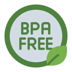 Fototapeta premium BPA Free label icon representing a product free from harmful chemicals and safe for use.