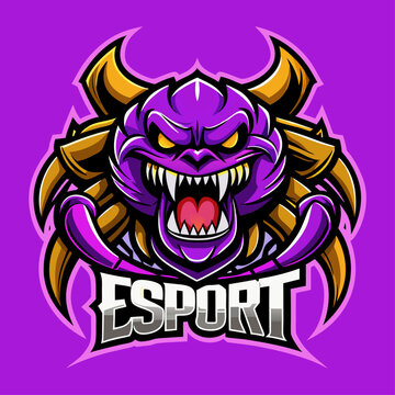 esport gaming logo head crab