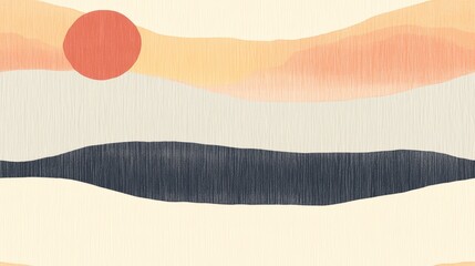 Fototapeta premium A desert sunset gradient shifting from golden yellow to deep burgundy with a slight sandy texture evoking the warm dry air of a desert evening