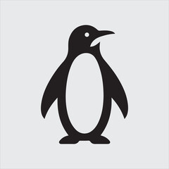 Penguin Logo icon Silhouette vector art illustration