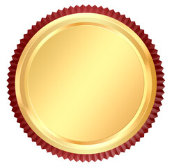 Red Gold Badge
