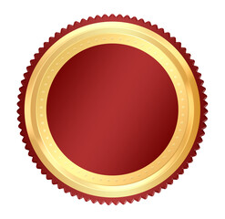 Red Gold Badge
