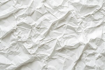 Obraz premium Textured Crumpled White Paper Background for Creative Designs