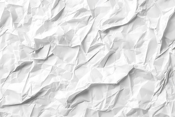 Fototapeta premium Crumpled White Paper Texture for Background and Design