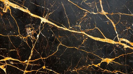 Black Marble Texture with Golden Veins   Seamless Pattern