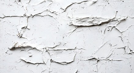 Textured White Surface with Cracked Layers