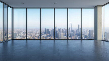 Panoramic view from an empty office