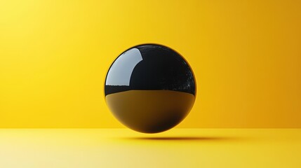 3d levitating clou3d is leashe3d with heavy weight isolate3d on yellow backgroun3d modern minimal scene limite3d freedom metaphor