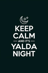 Vibrant Yalda Night Celebration with Pomegranates, Candles, and Watermelon Design