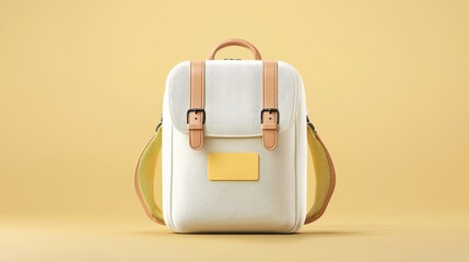 Personalized Backpack with Name Tag - Trendy and Practical 3D Illustration for Students and Travelers