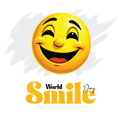 World Smile day Social media post banner template.
