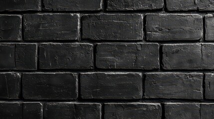 Fototapeta premium Black Brick Wall Texture Background