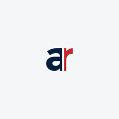 AR or RA awesome letter logo design. Abstract design with different colors illustration. Icon or monogram design.	