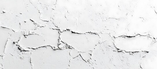 Fototapeta premium Textured White Wall with Cracks and Peeling Paint
