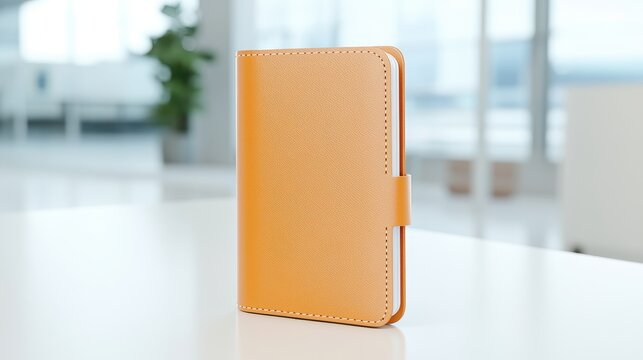 Custom Engraved Leather Passport Holder for Travelers - Personalized Gift Idea, 3D Rendered Illustration