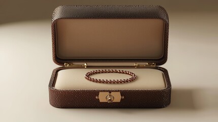 Custom name bracelet in elegant jewelry case, thoughtful gift, 3D illustration