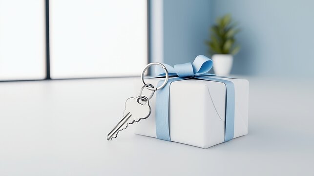 Custom Initials Keychain Gift Set Arrangement in Stunning 3D Illustration