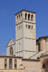 Fototapeta premium San Francesco di Assisi Basilica Tower in Umbria, Italy