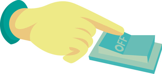 turn off a light switch for save energy