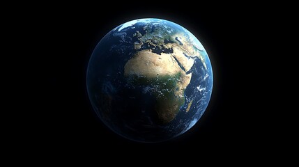 A Stunning View of Earth from Space: A Blue Planet Surrounded by Darkness