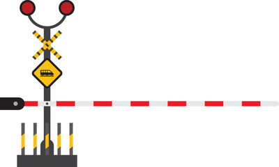 Railway Crossing Signal, Safety Crossing Sign, Cross Warning Sign