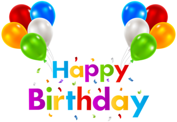 happy birthday party balloons