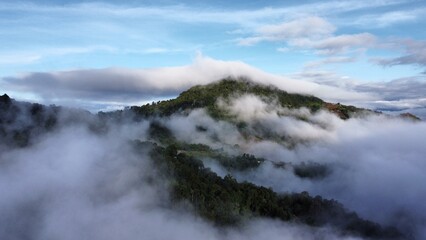 fog over the mountains