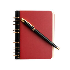 Red Notebook with Black Pen