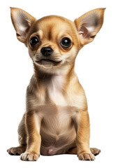Chihuahua puppy on white background, cut out - stock png.