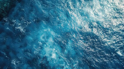 Fototapeta premium Aerial view of the azure ocean