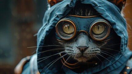 Super Cat Leader: Scottish Whiskas with Blue Cloak and Mask, the Ultimate Superhero Feline
