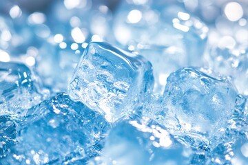 Obraz premium icecubes background,icecubes texture,icecubes wallpaper,ice helps to feel refreshed and cool water from the icecubes helps the water refresh your life and feel good.ice drinks for refreshment, ai