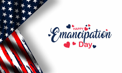 Emancipation Day in the United States , vektor background. 