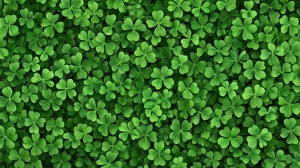 Green Clover Leaf Background Texture   St  Patrick s Day
