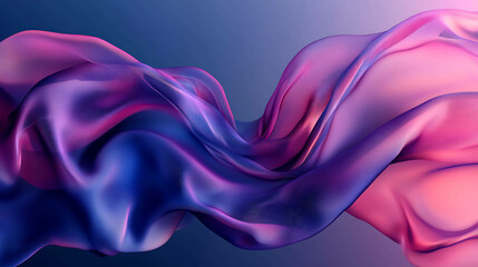 Abstract flowing fabric in vibrant pink and blue shades.