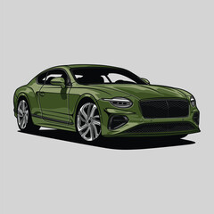 Perspective view car vector illustration for conceptual design