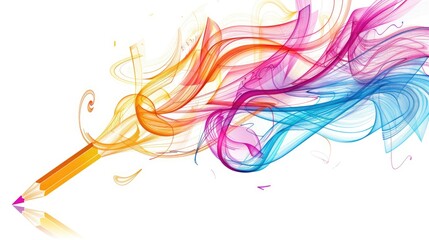 Abstract Colorful Pencil Illustration