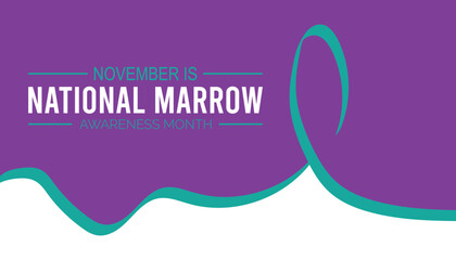 National Marrow Awareness Month is observed every year on November. Medical Healthcare Awareness concept. background, placard, banner template Vector illustration design.