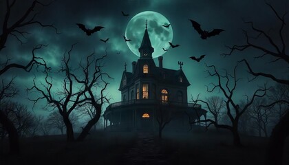 halloween night scene