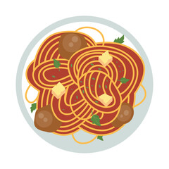 pasta with meatballs