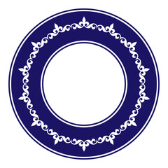 Vector Kazakh national round pattern, frame, ornament. Workpiece for your design.Ethnic ornament peoples of Asia, Kazakhs, Kirghiz, Uzbek, Mongols. For decoration of clothes and yurts, ceramic